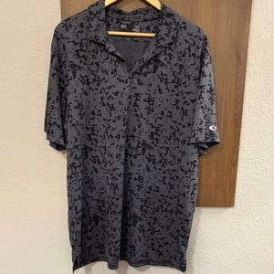 Oakley Men's Charcoal Pattern Polo